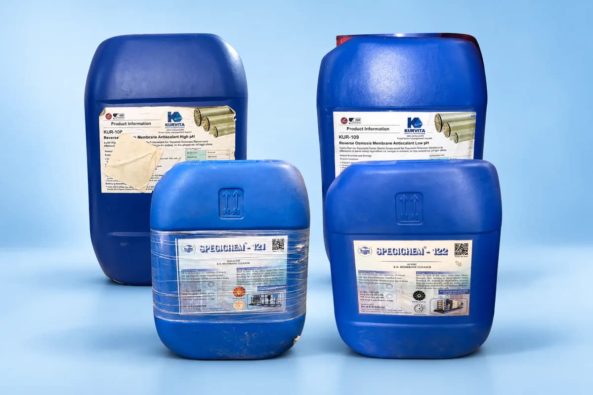 RO membrane cleaning and antiscalant chemicals